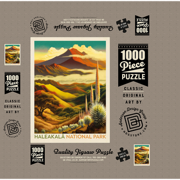 Haleakalā National Park: Above The Clouds, Vintage Poster 1000 Jigsaw Puzzle box 3D Modell