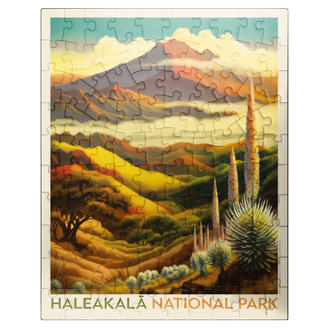 puzzleplate Haleakalā National Park: Above The Clouds, Vintage Poster 100 Jigsaw Puzzle