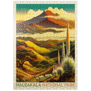 puzzleplate Haleakalā National Park: Above The Clouds, Vintage Poster 500 Jigsaw Puzzle