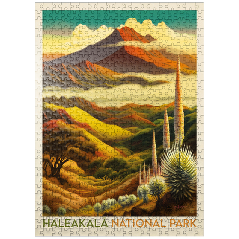 puzzleplate Haleakalā National Park: Above The Clouds, Vintage Poster 500 Jigsaw Puzzle