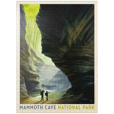 puzzleplate Mammoth Cave National Park: The Light Of Day, Vintage Poster 1000 Jigsaw Puzzle