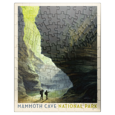 puzzleplate Mammoth Cave National Park: The Light Of Day, Vintage Poster 100 Jigsaw Puzzle