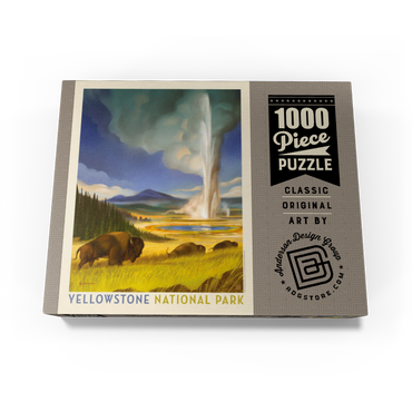 Yellowstone National Park: Wonderland, Vintage Poster 1000 Jigsaw Puzzle box view3
