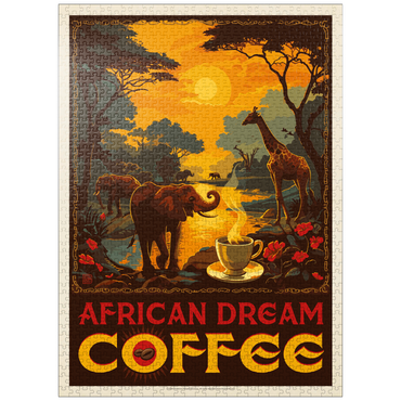 puzzleplate African Dream Coffee, Vintage Poster 1000 Jigsaw Puzzle