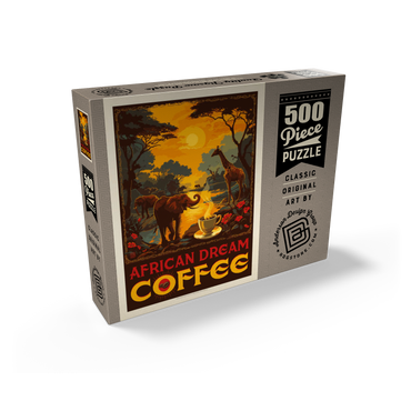 African Dream Coffee, Vintage Poster 500 Jigsaw Puzzle box view2