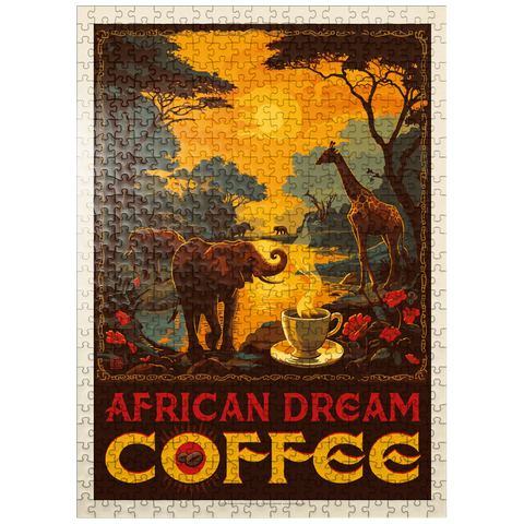 puzzleplate African Dream Coffee, Vintage Poster 500 Jigsaw Puzzle