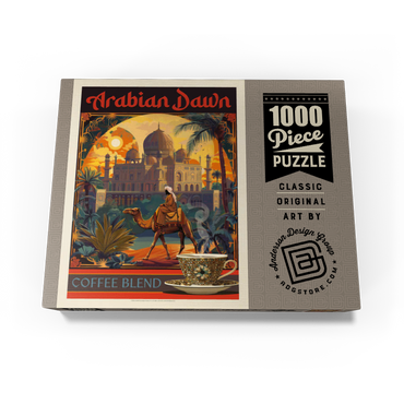 Arabian Dawn Coffee Blend, Vintage Poster 1000 Jigsaw Puzzle box view3