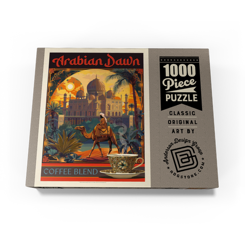 Arabian Dawn Coffee Blend, Vintage Poster 1000 Jigsaw Puzzle box view3