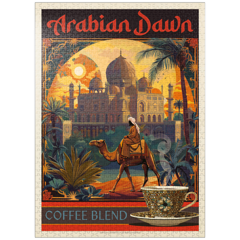 puzzleplate Arabian Dawn Coffee Blend, Vintage Poster 1000 Jigsaw Puzzle