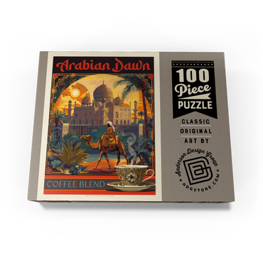 Arabian Dawn Coffee Blend, Vintage Poster 100 Jigsaw Puzzle box view3