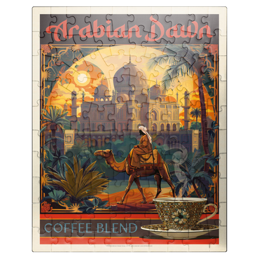 puzzleplate Arabian Dawn Coffee Blend, Vintage Poster 100 Jigsaw Puzzle