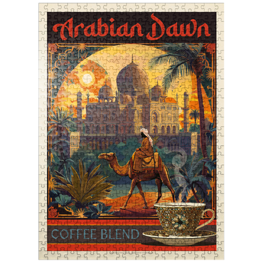 puzzleplate Arabian Dawn Coffee Blend, Vintage Poster 500 Jigsaw Puzzle