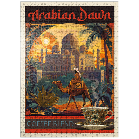 puzzleplate Arabian Dawn Coffee Blend, Vintage Poster 500 Jigsaw Puzzle