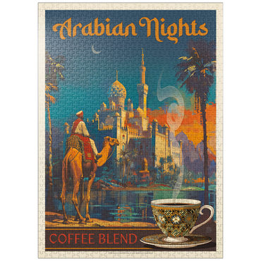 puzzleplate Arabian Nights Coffee Blend, Vintage Poster 1000 Jigsaw Puzzle