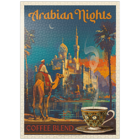 puzzleplate Arabian Nights Coffee Blend, Vintage Poster 1000 Jigsaw Puzzle