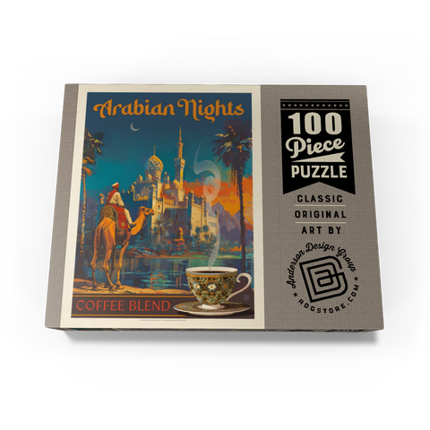 Arabian Nights Coffee Blend, Vintage Poster 100 Jigsaw Puzzle box view3