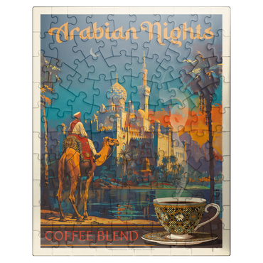 puzzleplate Arabian Nights Coffee Blend, Vintage Poster 100 Jigsaw Puzzle