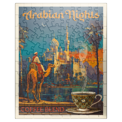 puzzleplate Arabian Nights Coffee Blend, Vintage Poster 100 Jigsaw Puzzle