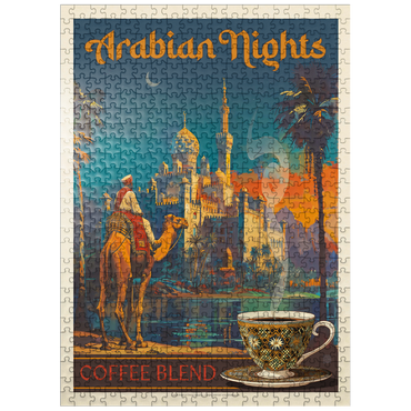 puzzleplate Arabian Nights Coffee Blend, Vintage Poster 500 Jigsaw Puzzle