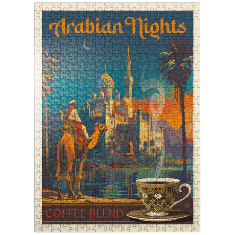 puzzleplate Arabian Nights Coffee Blend, Vintage Poster 500 Jigsaw Puzzle