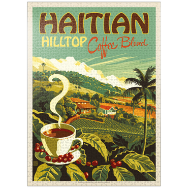 puzzleplate Haitian Hilltop Coffee, Vintage Poster 1000 Jigsaw Puzzle