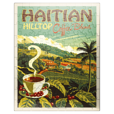 puzzleplate Haitian Hilltop Coffee, Vintage Poster 100 Jigsaw Puzzle