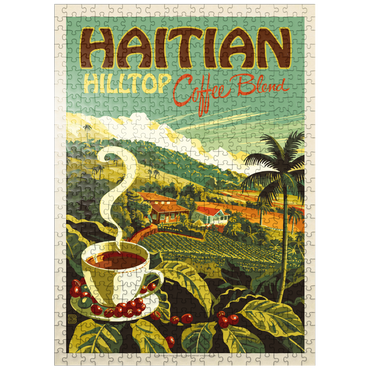 puzzleplate Haitian Hilltop Coffee, Vintage Poster 500 Jigsaw Puzzle