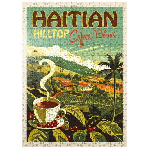 puzzleplate Haitian Hilltop Coffee, Vintage Poster 500 Jigsaw Puzzle