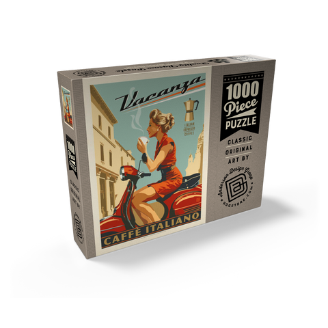 Vacanza Italiana Coffee, Vintage Poster 1000 Jigsaw Puzzle box view2