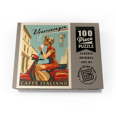 Vacanza Italiana Coffee, Vintage Poster 100 Jigsaw Puzzle box view3