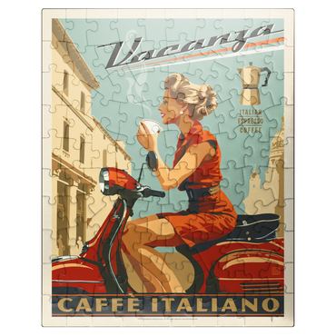 puzzleplate Vacanza Italiana Coffee, Vintage Poster 100 Jigsaw Puzzle