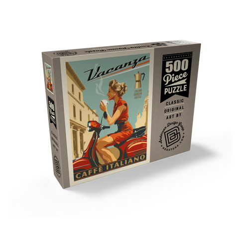 Vacanza Italiana Coffee, Vintage Poster 500 Jigsaw Puzzle box view2