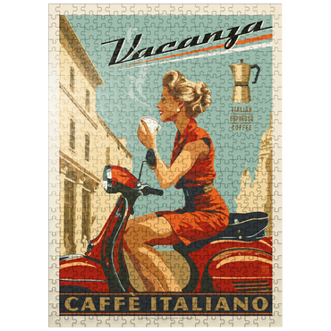 puzzleplate Vacanza Italiana Coffee, Vintage Poster 500 Jigsaw Puzzle