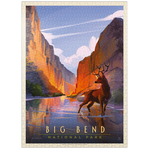 puzzleplate Big Bend National Park: Made In The Shade, Vintage Poster 1000 Jigsaw Puzzle
