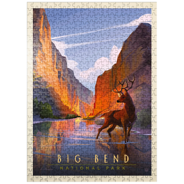 puzzleplate Big Bend National Park: Made In The Shade, Vintage Poster 500 Jigsaw Puzzle