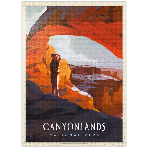 puzzleplate Canyonlands: Under Mesa Arch, Vintage Poster 1000 Jigsaw Puzzle