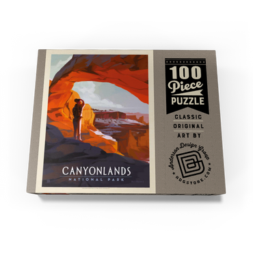 Canyonlands: Under Mesa Arch, Vintage Poster 100 Jigsaw Puzzle box view3