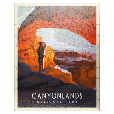 puzzleplate Canyonlands: Under Mesa Arch, Vintage Poster 100 Jigsaw Puzzle