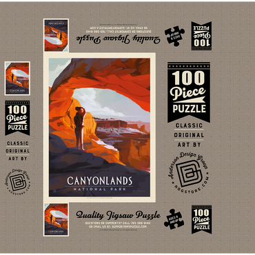 Canyonlands: Under Mesa Arch, Vintage Poster 100 Jigsaw Puzzle box 3D Modell