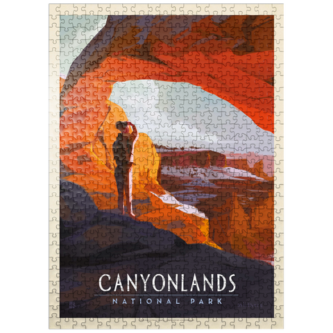 puzzleplate Canyonlands: Under Mesa Arch, Vintage Poster 500 Jigsaw Puzzle