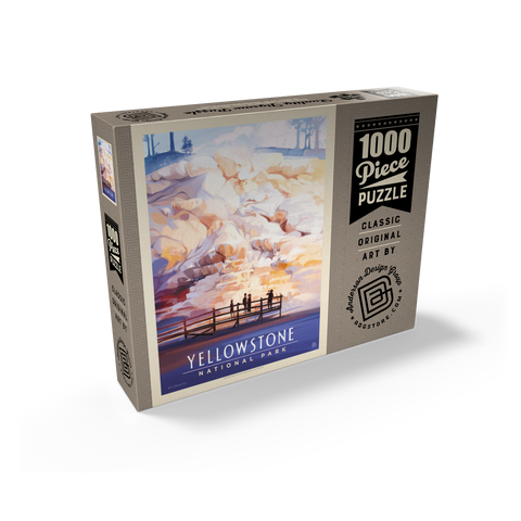 Yellowstone National Park: Mammoth Hot Springs Terraces, Vintage Poster 1000 Jigsaw Puzzle box view2