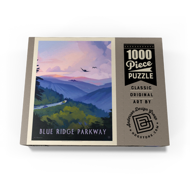 Blue Ridge Parkway: Bird's Eye View, Vintage Poster 1000 Jigsaw Puzzle box view3