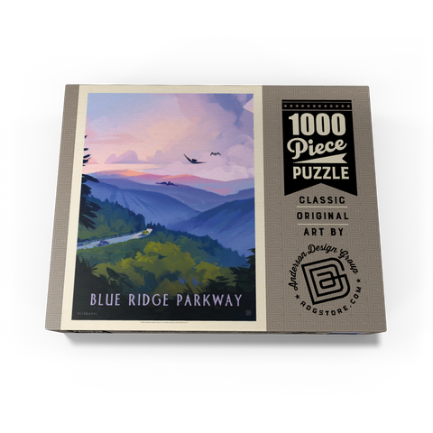 Blue Ridge Parkway: Bird's Eye View, Vintage Poster 1000 Jigsaw Puzzle box view3