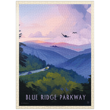 puzzleplate Blue Ridge Parkway: Bird's Eye View, Vintage Poster 1000 Jigsaw Puzzle