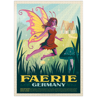 puzzleplate Mythical Creatures: Faerie (Germany), Vintage Poster 1000 Jigsaw Puzzle