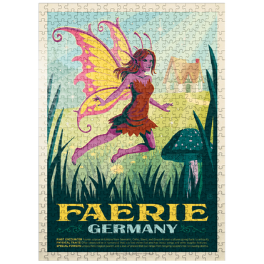 puzzleplate Mythical Creatures: Faerie (Germany), Vintage Poster 500 Jigsaw Puzzle