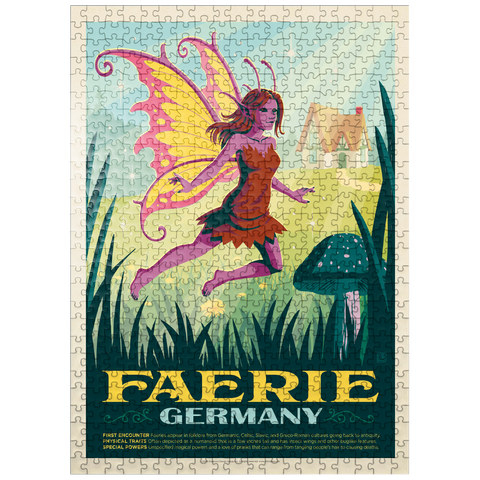 puzzleplate Mythical Creatures: Faerie (Germany), Vintage Poster 500 Jigsaw Puzzle