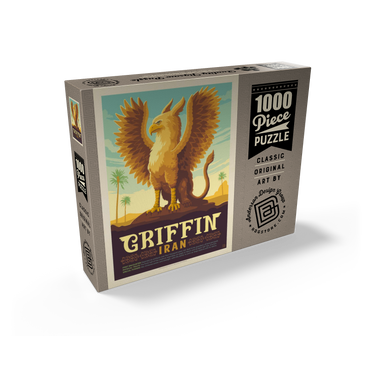 Mythical Creatures: Griffin (Iran), Vintage Poster 1000 Jigsaw Puzzle box view2