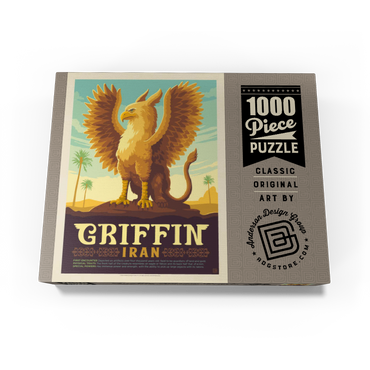 Mythical Creatures: Griffin (Iran), Vintage Poster 1000 Jigsaw Puzzle box view3