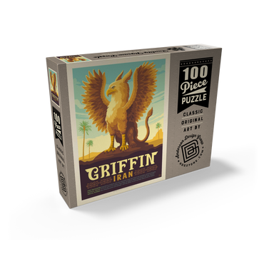 Mythical Creatures: Griffin (Iran), Vintage Poster 100 Jigsaw Puzzle box view2